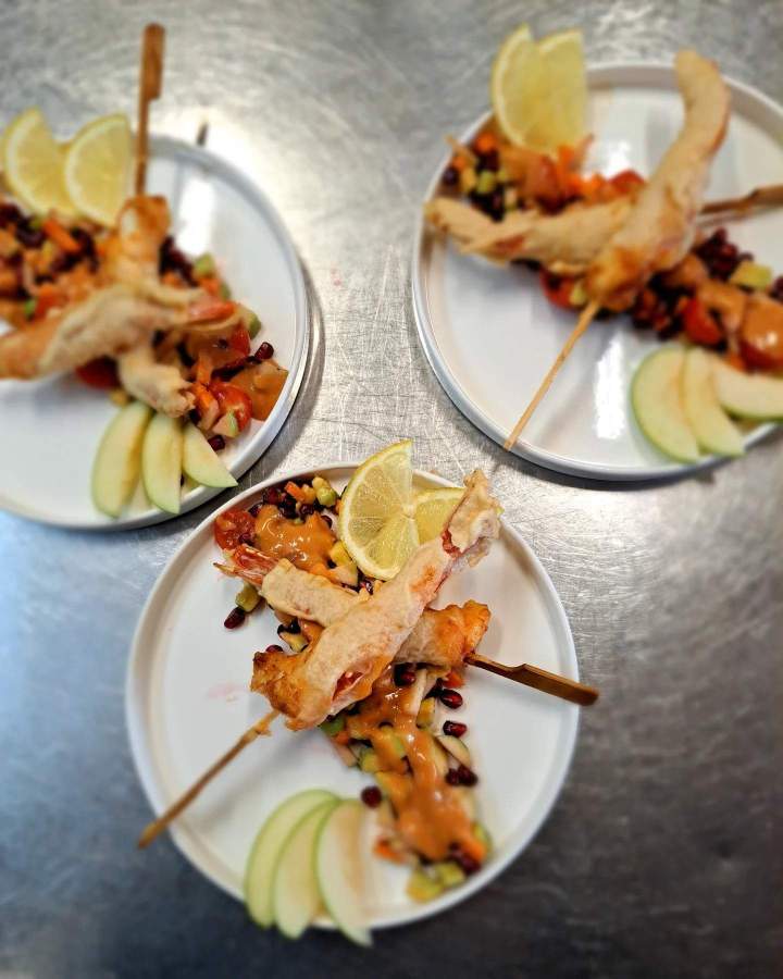 Brochettes de gambas La Côte Bleue